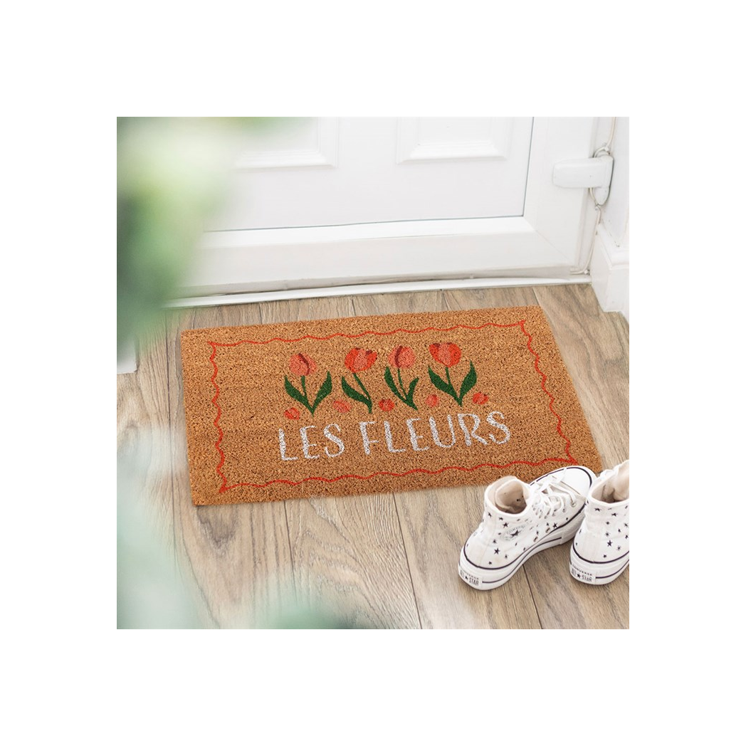 Natural Les Fleurs Tulip Doormat