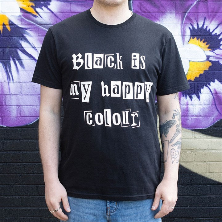 Black is My Happy Colour Unisex T-shirt Size XXL