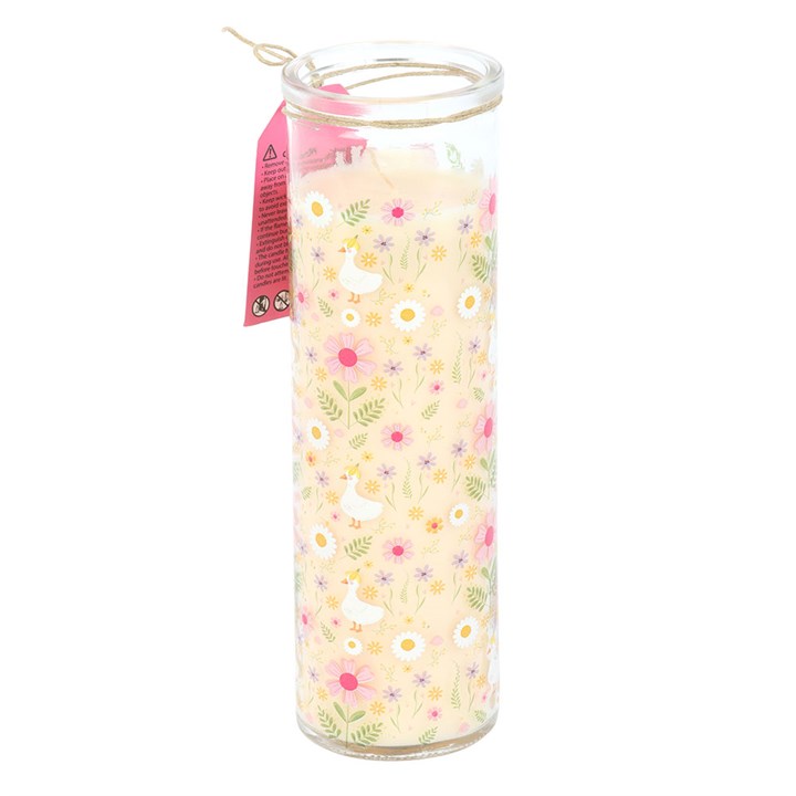 Daisy & Duck Print Vanilla Tube Candle