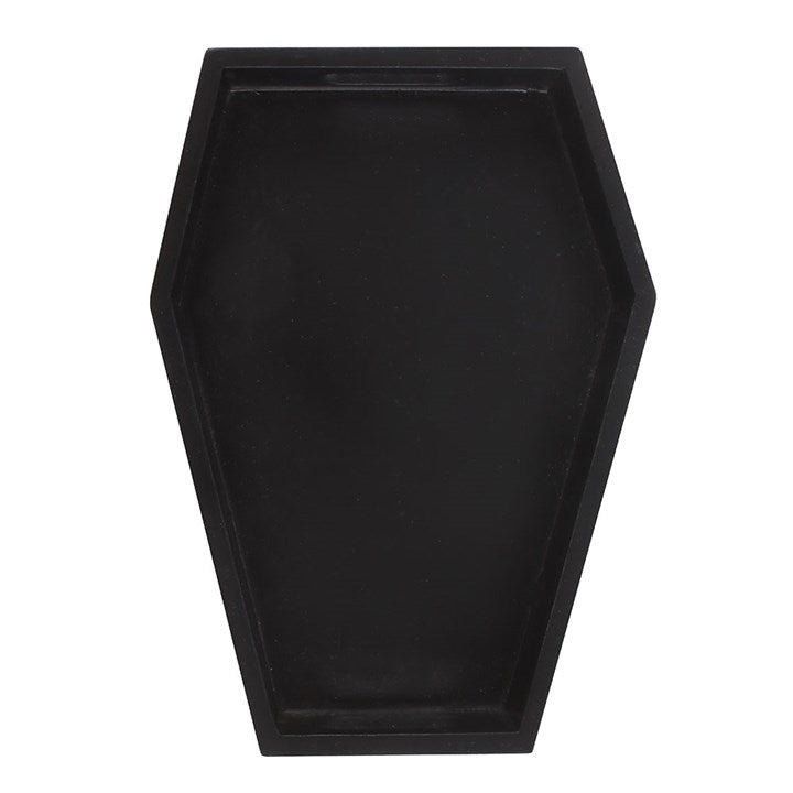 Plain Black Coffin Trinket Tray