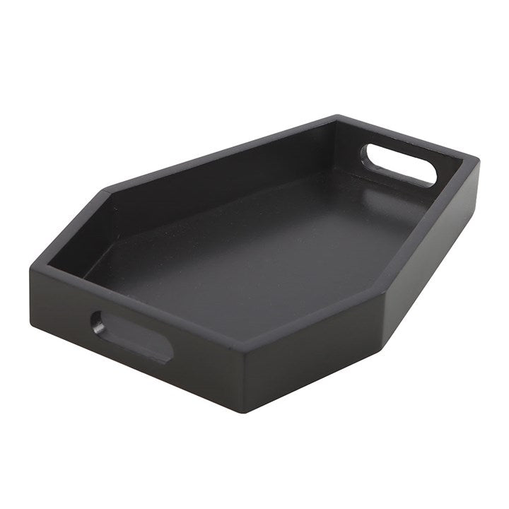 Plain Black Coffin Trinket Tray