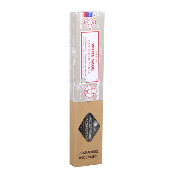12 Packs of Satya White Sage Smudge Incense 25g