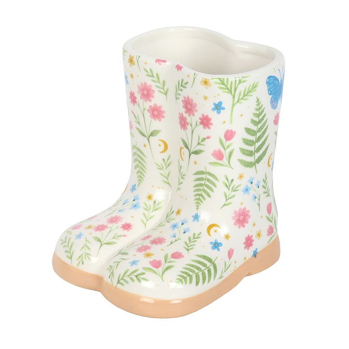 Luna Bloom Floral Print Welly Boot Planter
