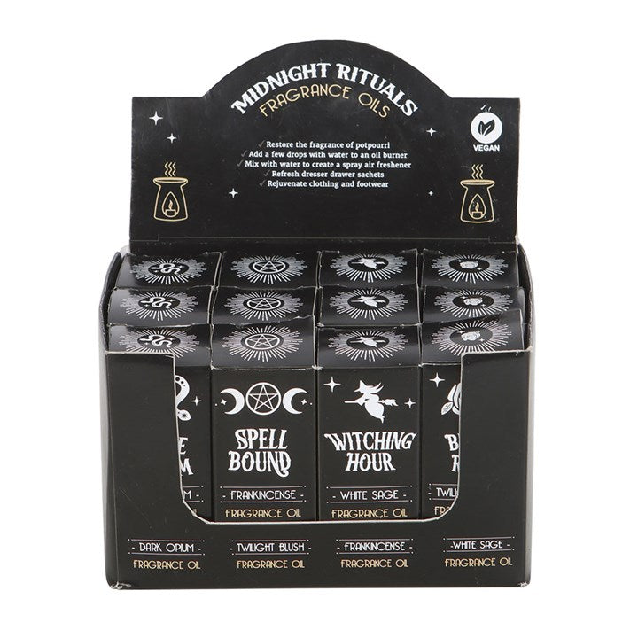Set of 12 Midnight Rituals Fragrance Oils in Display