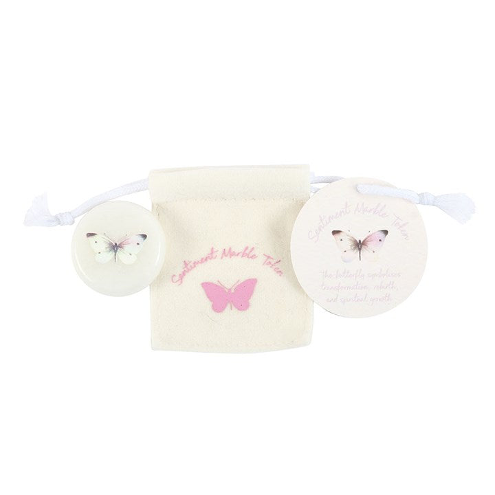 Box of 24 Marble Butterfly Keepsake Tokens in a Bag