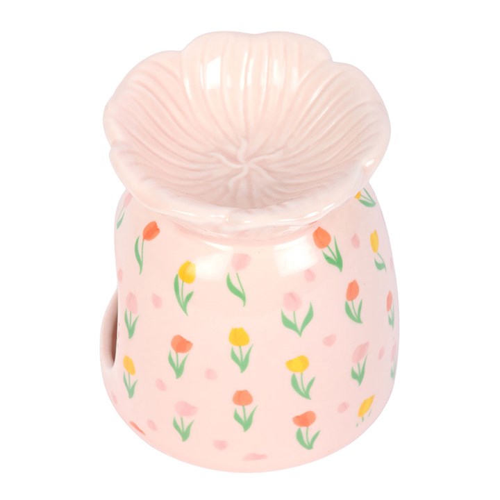 Tulip Print Oil Burner and Wax Warmer