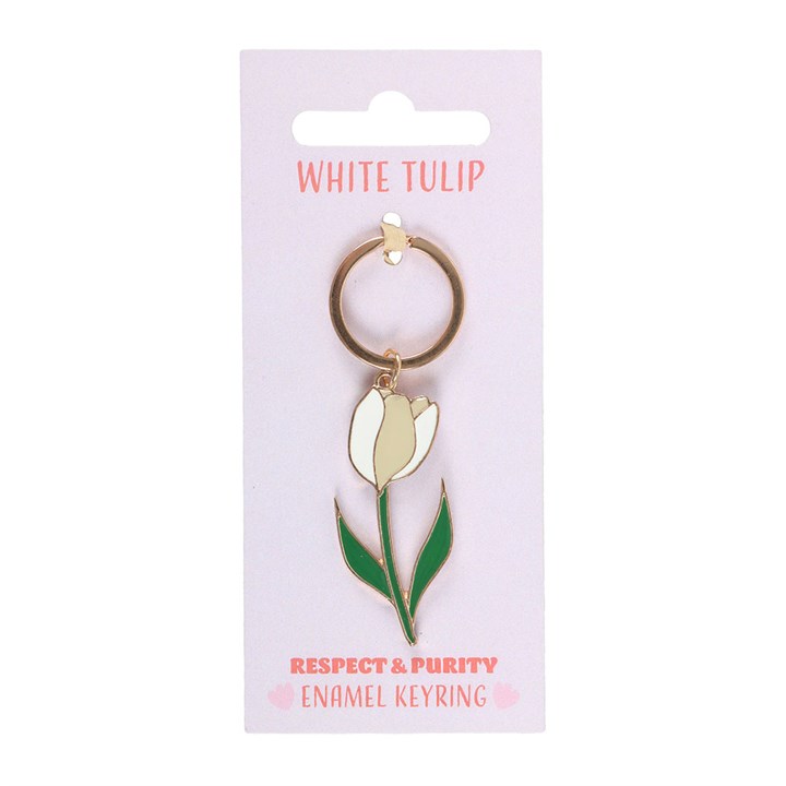 White Tulip Keyring