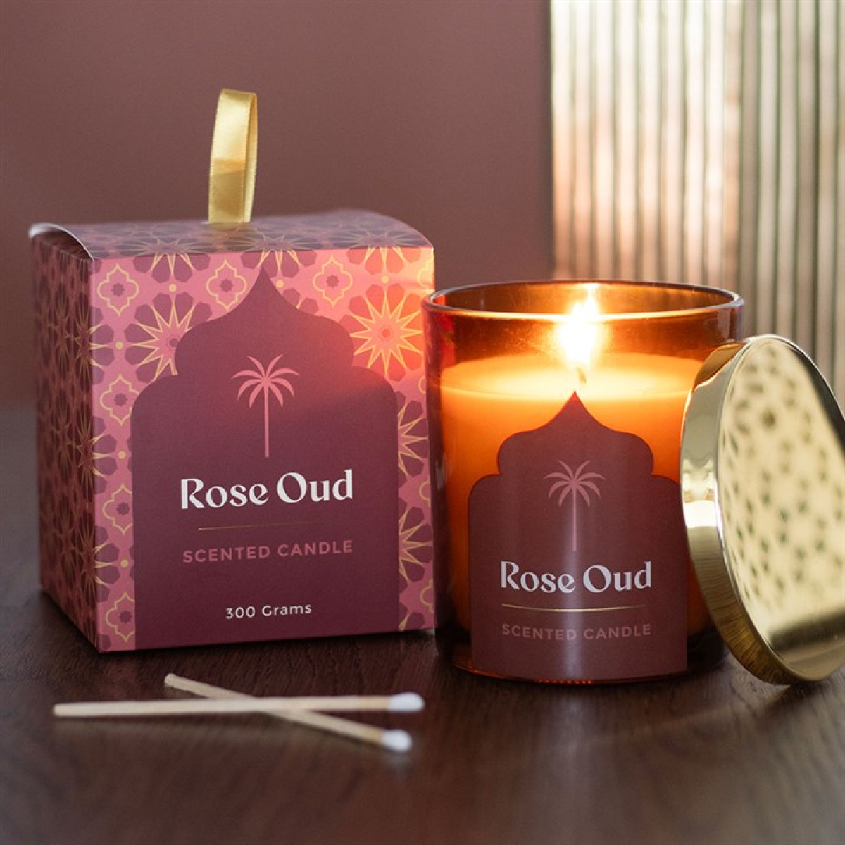 Arabian Nights Rose Oud Scented Candle