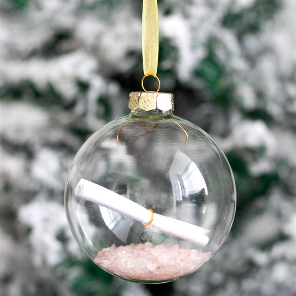 Rose Quartz Manifestation Christmas Bauble Kit