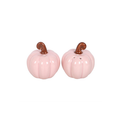 Pink Curly Pumpkin Salt and Pepper Shakers