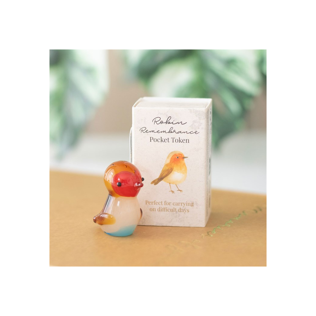 Set of 24 Robin Remembrance Pocket Tokens in Display