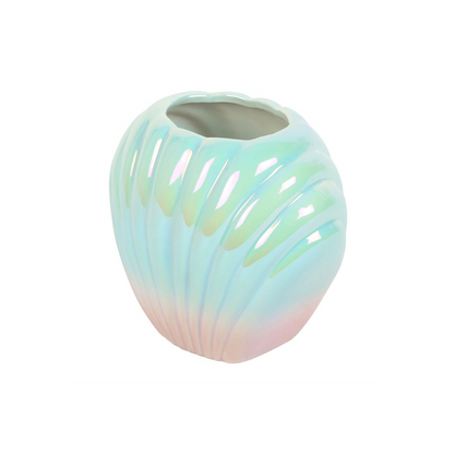 Iridescent Shell Flower Vase