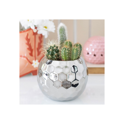 Silver Disco Ball Vase