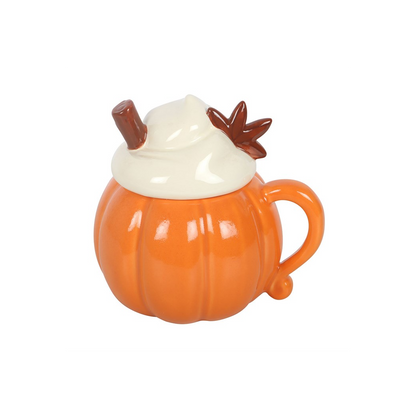 Pumpkin Cream Lidded Mug