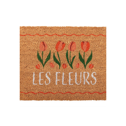 Natural Les Fleurs Tulip Doormat