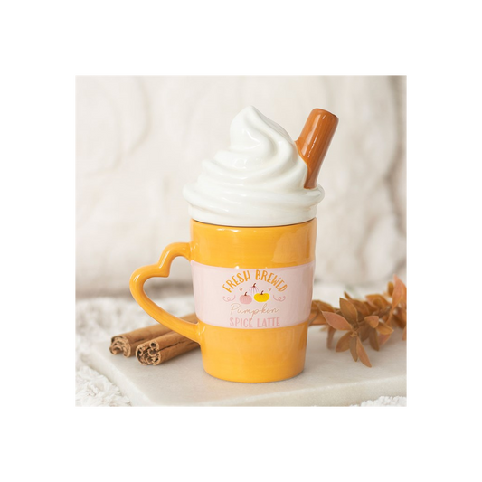 Fresh Brewed Pumpkin Spice Latte Lidded Mug