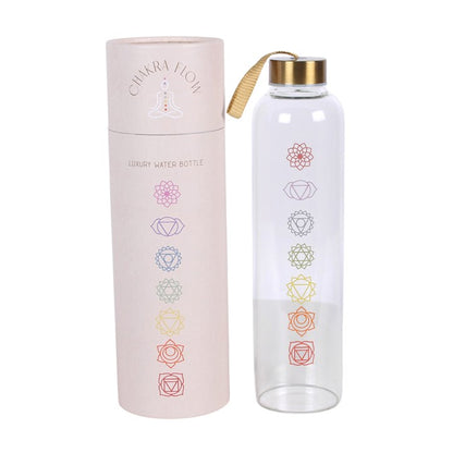 Chakra Flow Reusable Glass Water Bottle