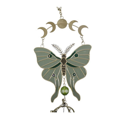 Moonphase Moth Windchime