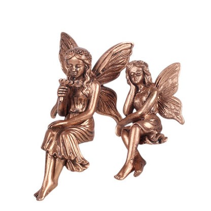 Set of 2 Fairy Shelf Sitter Ornaments