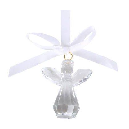 Always Beside You Faceted Glass Angel Hanging Decoration