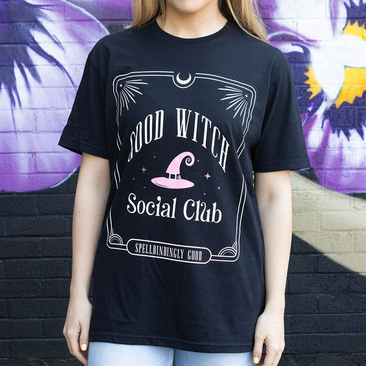 Pink Good Witch Social Club Unisex T-shirt Size L