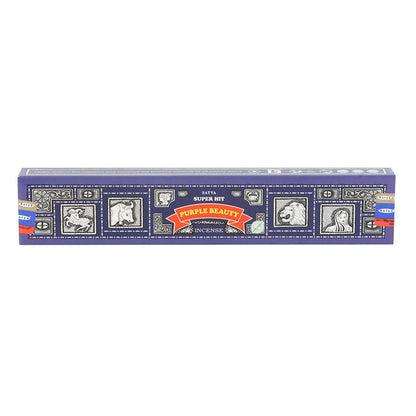 12 Packs of Superhit Purple Beauty Incense Sticks by Satya