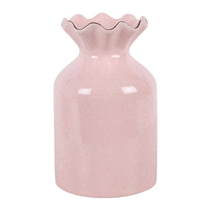 Pink Fluted Flower Vase