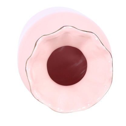 Pink Fluted Flower Vase