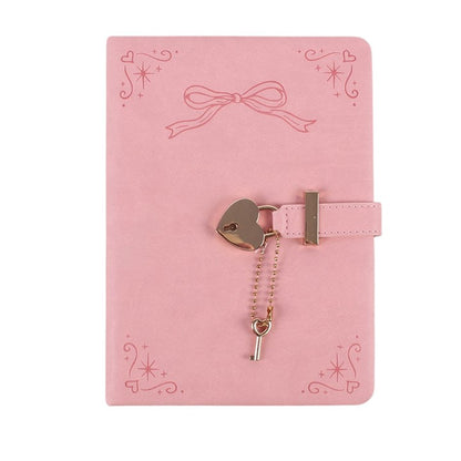 Pink Faux Leather A5 Diary with Lock