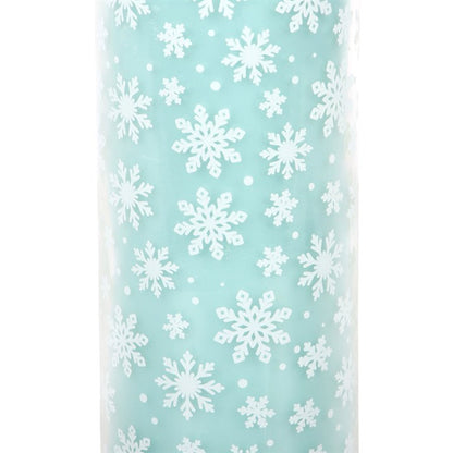 Snow Day Snowflake Print Cotton & Coconut Tube Candle