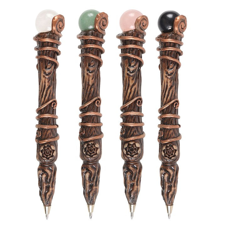Set of 16 Crystal Wand Pens in Display