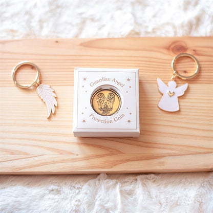 Set of 27 Guardian Angel Protection Coins in Display