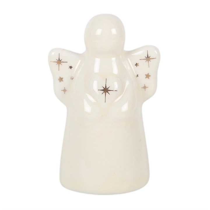 Set of 24 Guardian Angel Ceramic Keepsakes in Display