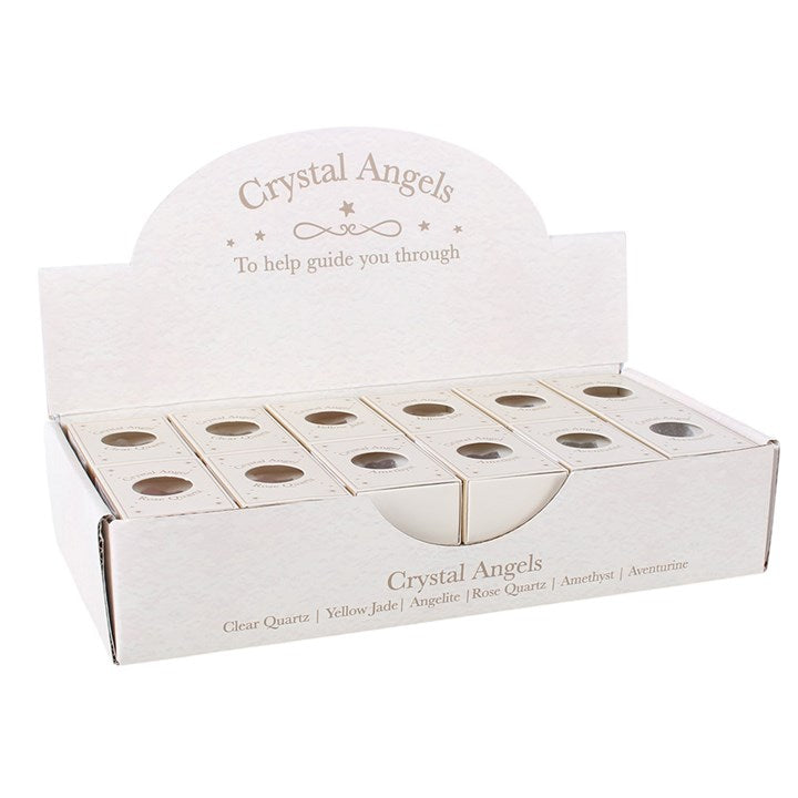 Set of 24 Crystal Angel Keepsakes in Display