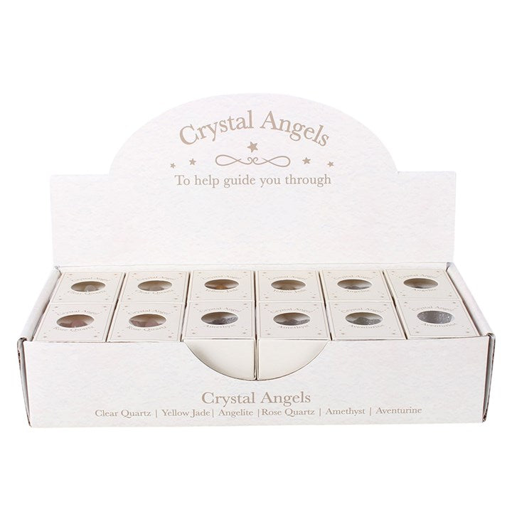 Set of 24 Crystal Angel Keepsakes in Display