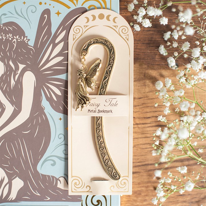 Set of 12 Fairy Tale Metal Bookmarks in Display