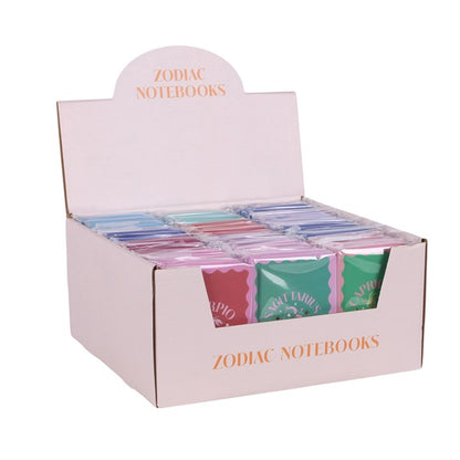 Set of 36 Mini Zodiac Zest Notebooks Display