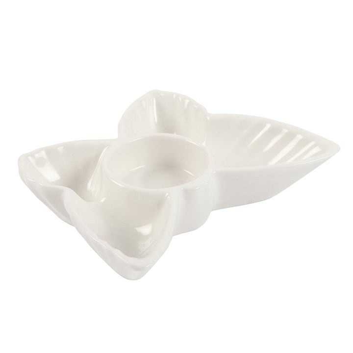 White Butterfly Tealight Candle Holder