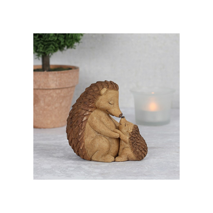 Happy Hoglet Mother and Baby Hedgehog Ornament