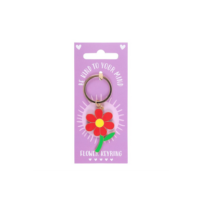 Be Kind to Your Mind Flower Keyring