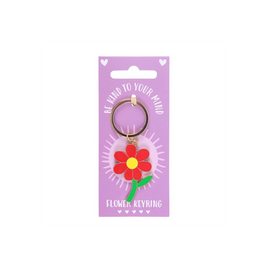 Be Kind to Your Mind Flower Keyring