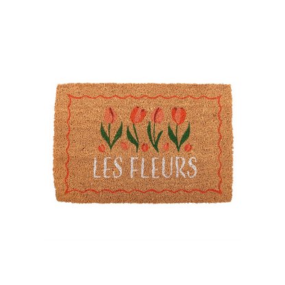 Natural Les Fleurs Tulip Doormat