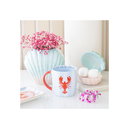 Iridescent Shell Flower Vase