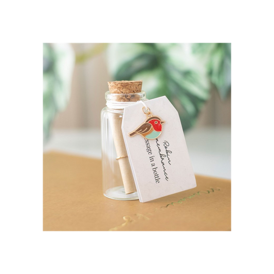 Set of 24 Robin Remembrance Message Bottles in Display