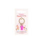 Pink Aura Crystal Mushroom Keyring