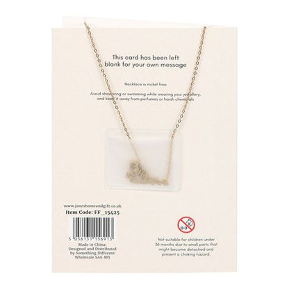 Orange Aura Crystal Mushroom Necklace Greeting Card