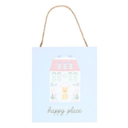 This Is Our Happy Place Pastel House Hanging Sign