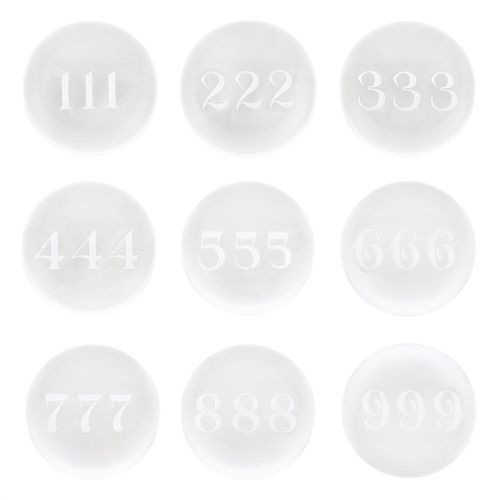 Set of 9 Angel Number Crystal Balls