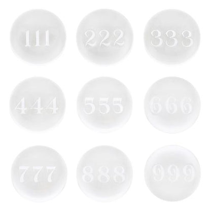 Set of 9 Angel Number Crystal Balls