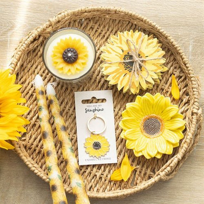 You Are My Sunshine Sunflower Keyring